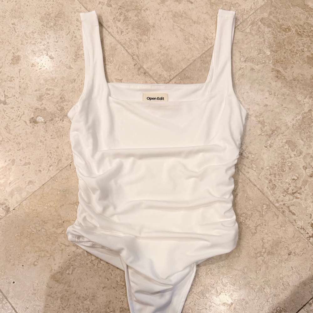 White Bodysuit Open Edit